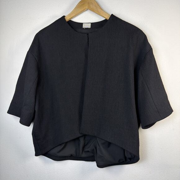 Chico's Travelers Women's Large 2 Black Jacket Artsy 3/4 Sleeve Lined career - Picture 1 of 11